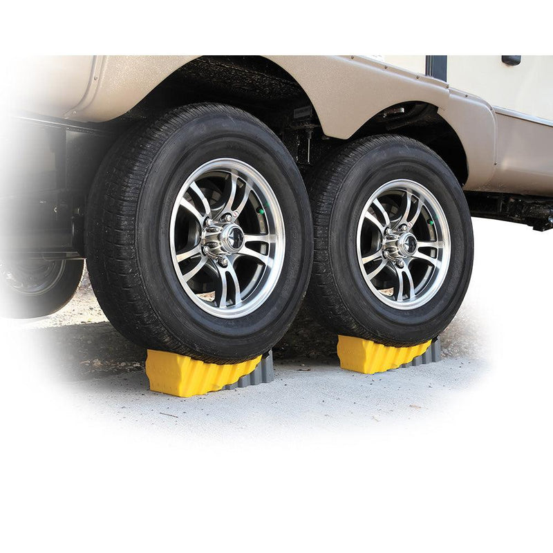 Camco Curved Leveler Wheel Chock [44423] - Wholesaler Elite LLC