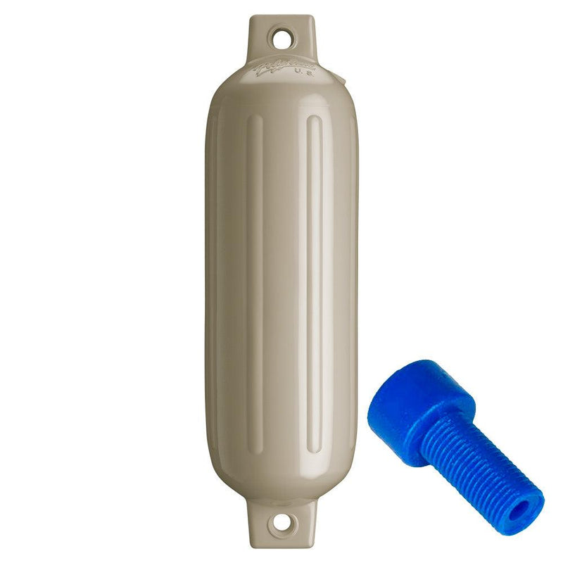 Polyform G-3 Twin Eye Fender 5.5" x 19" - Sand w/Adapter [G-3-SAND] - Wholesaler Elite LLC