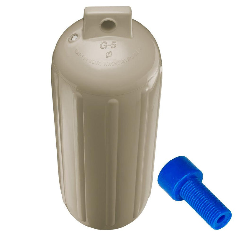 Polyform G-5 Twin Eye Fender 8.8" x 26.8" - Sand w/Adapter [G-5-SAND] - Wholesaler Elite LLC