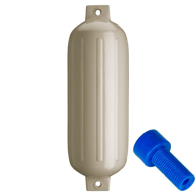 Polyform G-5 Twin Eye Fender 8.8" x 26.8" - Sand w/Adapter [G-5-SAND] - Wholesaler Elite LLC