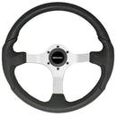 Uflex Nisida Steering Wheel 13.8" - Black Polyurethane Grip w/Black Aluminum Spokes [NISIDA-B/B] - Wholesaler Elite LLC