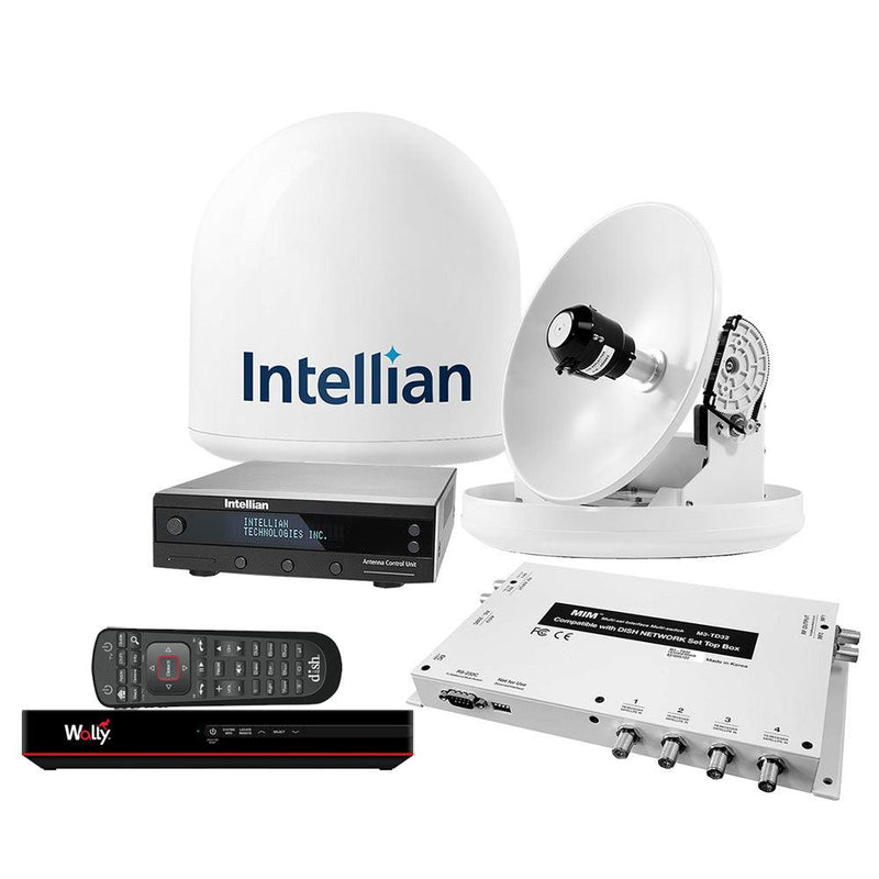 Intellian i2 US System w/DISH/Bell MIM-2 (w/3M RG6 Cable) 15M RG6 Cable DISH HD Wally Receiver [B4-209DNSB2] - Wholesaler Elite LLC