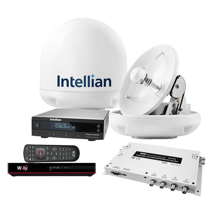 Intellian i3 US System w/DISH/Bell MIM-2 (w/3M RG6 Cable) 15M RG6 Cable DISH HD Wally Receiver [B4-309DNSB2] - Wholesaler Elite LLC