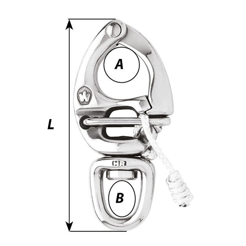 Wichard HR Quick Release Snap Shackle w/Swivel Eye - Length 2-3/4" [02673] - Wholesaler Elite LLC