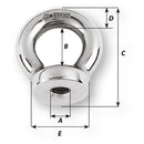 Wichard 3/8 Eye Nut - 13/16" Diameter [06351] - Wholesaler Elite LLC
