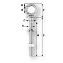 Wichard Eye Bolt - Diameter 9/16" - Length 3-5/32" [06492] - Wholesaler Elite LLC