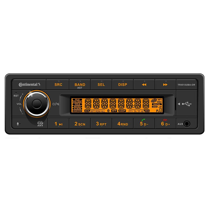 Continental Stereo w/AM/FM/BT/USB/PA System Capable - 12V [TR4512UBA-OR] - Wholesaler Elite LLC