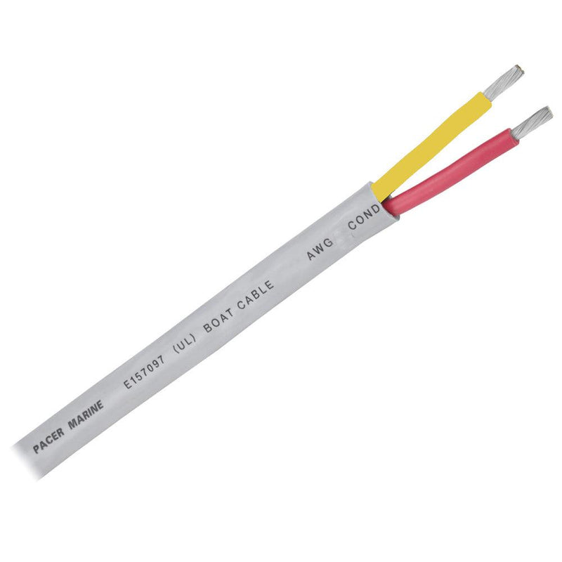 Pacer 12/2 AWG Round Safety Duplex Cable - Red/Yellow - 100 [WR12/2RYW-100] - Wholesaler Elite LLC