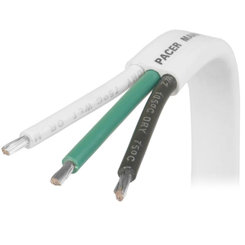 Pacer 8/3 AWG Triplex Cable - Black/Green/White - 50 [W8/3-50] - Wholesaler Elite LLC