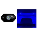 Black Oak blue rock accent light with black housing