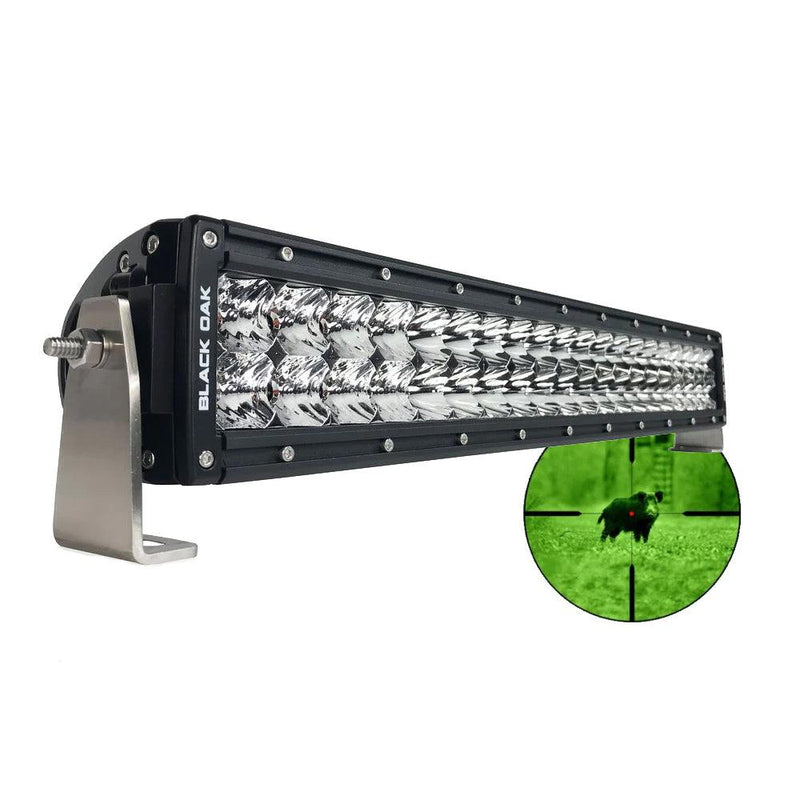 Black Oak Pro Series Double Row Combo Infrared 20" 850nm Light Bar - Black [20IR-850] - Wholesaler Elite LLC