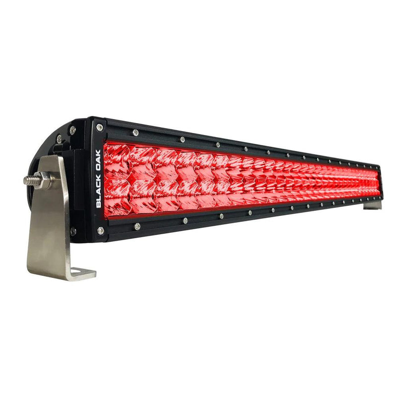 Black Oak Curved Double Row Combo Red Predator Hunting 30" Light Bar - Black [30CR-D3OS] - Wholesaler Elite LLC