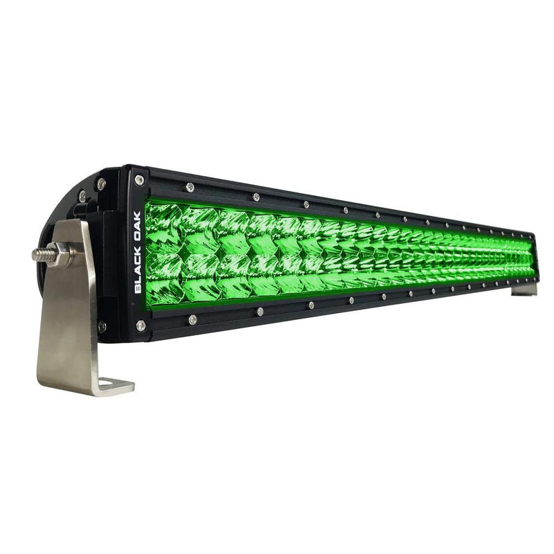 Black Oak Curved Double Row Combo Green Hog Hunting 30" Light Bar - Black [30CG-D3OS] - Wholesaler Elite LLC