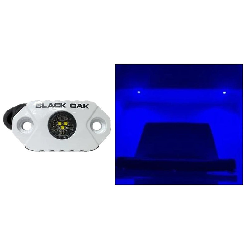 Black Oak Rock Accent Light - Blue - White Housing [MAL-B] - Wholesaler Elite LLC