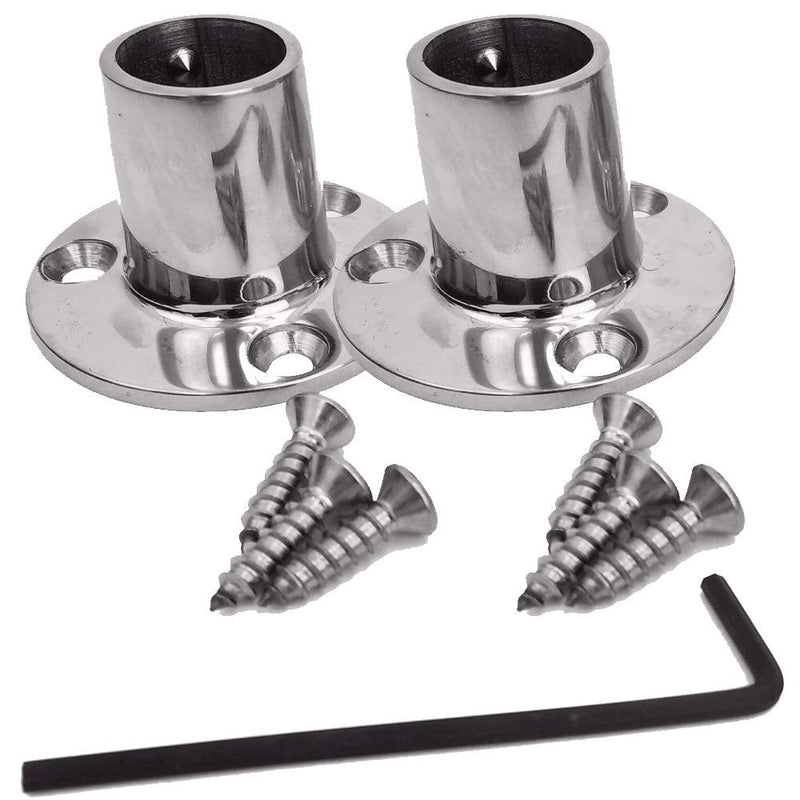 NavPod Feet Pair Kit Stainless Steel Feet for 1 Diameter Tubing (Circular Base) [SS100-CIR-KIT] - Wholesaler Elite LLC