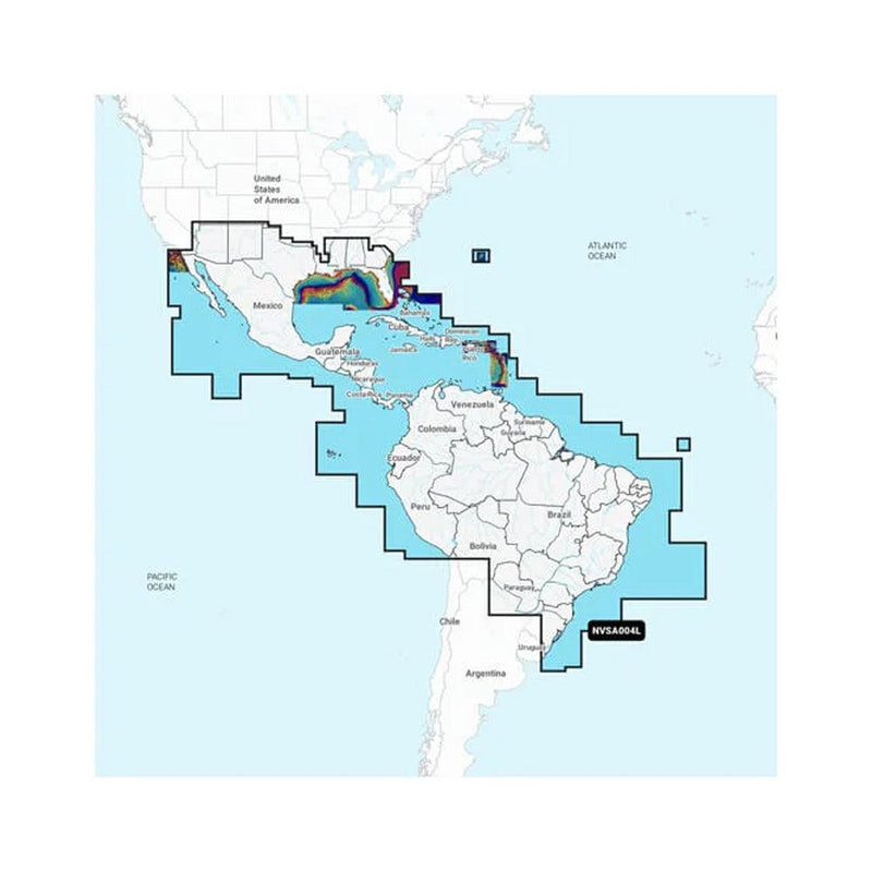 Garmin Navionics Vision+ NVSA004L -Mexico, the Caribbean to Brazil - Inland Coastal Marine Charts [010-C1285-00] - Wholesaler Elite LLC