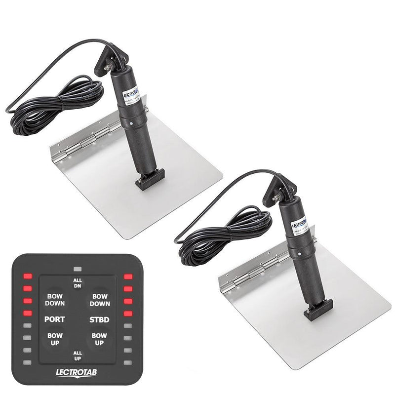 Lectrotab XKA Stainless Steel Trim Tab Kit w/One-Touch Control - 12 x 18 [XKASL12X18] - Wholesaler Elite LLC