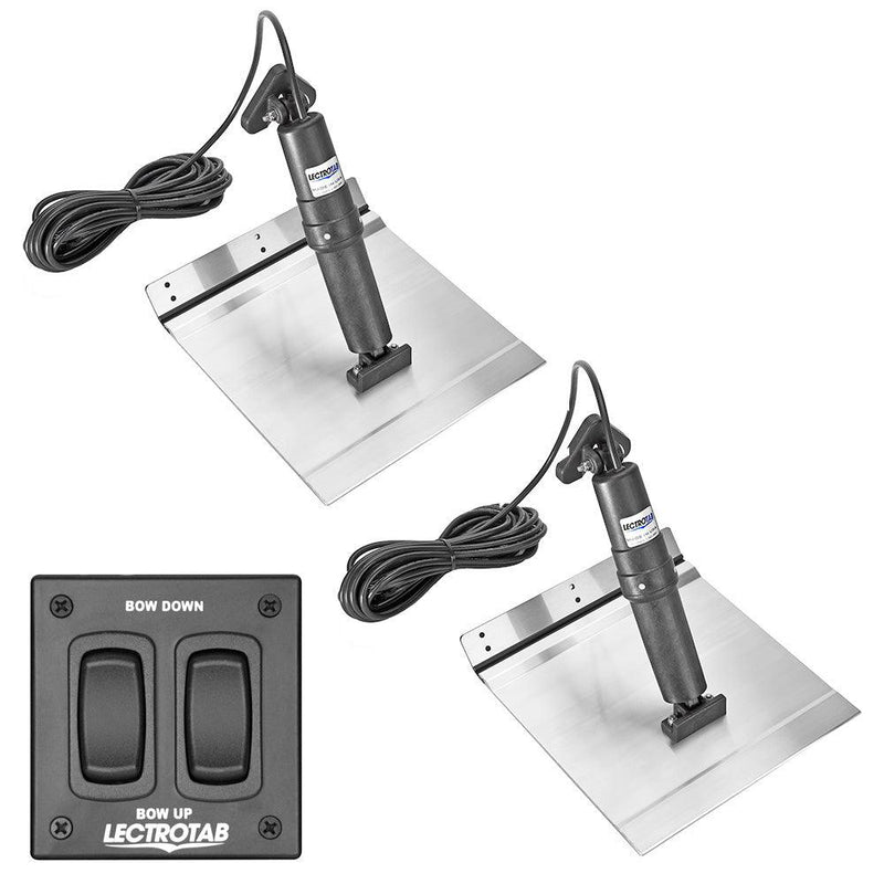 Lectrotab XKA Aluminum Alloy Trim Tab Kit w/Rocker Switch - 9 x 9 [XKAF9X9A] - Wholesaler Elite LLC
