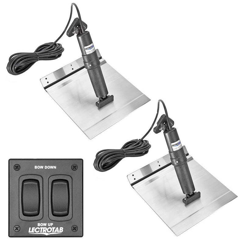 Lectrotab XKA Aluminum Alloy Trim Tab Kit w/Rocker Switch - 12 x 9 [XKAF12X9A] - Wholesaler Elite LLC