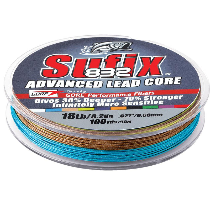 Sufix 832 Advanced Lead Core - 12lb - 10-Color Metered - 100 yds [658-112MC] - Wholesaler Elite LLC