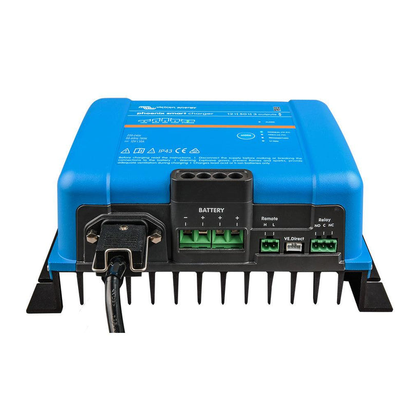 Victron Phoenix Smart IP43 Charger 12/50 (3) 120-240VAC Requires 5-15P Mains Cord [PSC125053095] - Wholesaler Elite LLC