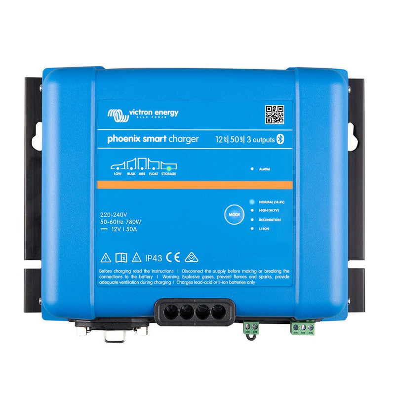 Victron Phoenix Smart IP43 Charger 12/50 (3) 120-240VAC Requires 5-15P Mains Cord [PSC125053095] - Wholesaler Elite LLC