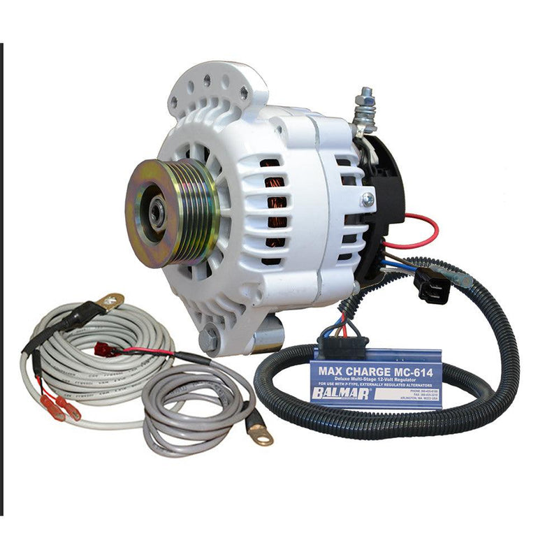 Balmar Alternator 100 AMP Kit 12V 1-2" Single Foot Spindle Mount K6 Pulley Regulator Temp Sensor [621-VUP-MC-100-K6] - Wholesaler Elite LLC