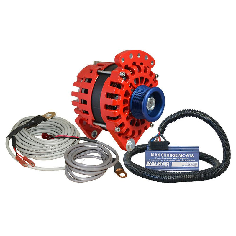 Balmar Alternator 170 AMP Kit 12V 3.15" Dual Foot Saddle J10 Pulley Regulator Temp Sensor [XT-CR-170-J10-KIT] - Wholesaler Elite LLC