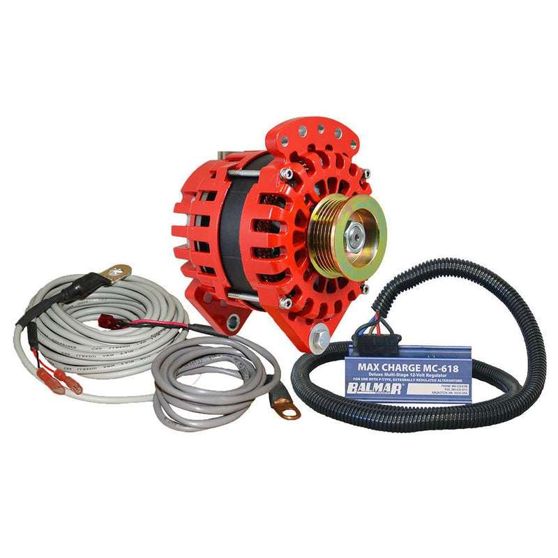 Balmar Alternator 170 AMP Kit 12V 3.15" Dual Foot Saddle K6 Pulley Regulator Temp Sensor [XT-CR-170-K6-KIT] - Wholesaler Elite LLC