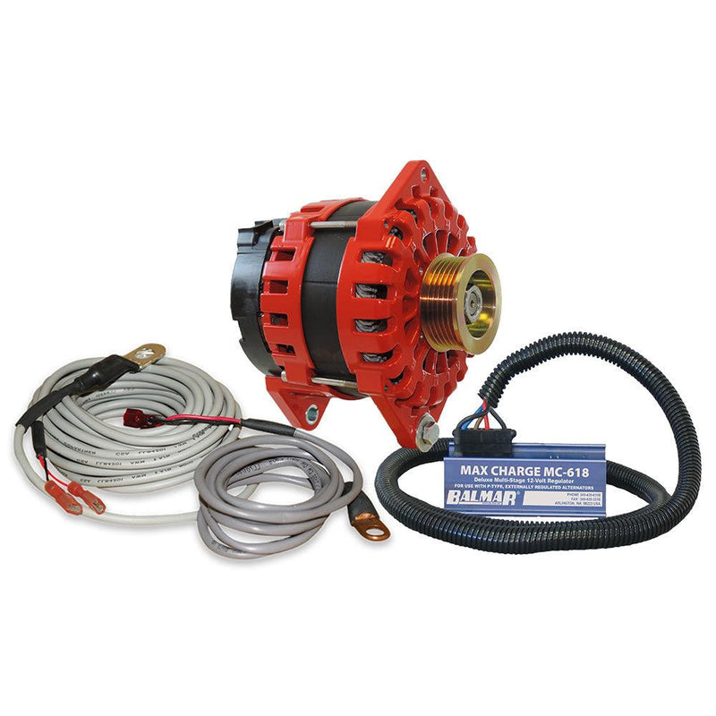 Balmar Alternator 250 AMP Kit 12V 3.15" Dual Foot Saddle K6 Pulley Regulator Temp Sensor [XT-CR-250-K6-KIT] - Wholesaler Elite LLC