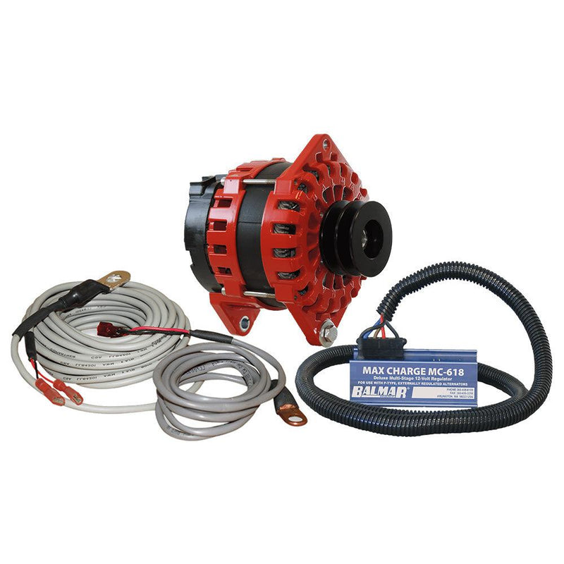 Balmar Alternator 250 AMP Kit 12V 3.15" Dual Foot Saddle Dual Vee Pulley Regulator Temp Sensor [XT-DF-250-DV-KIT] - Wholesaler Elite LLC