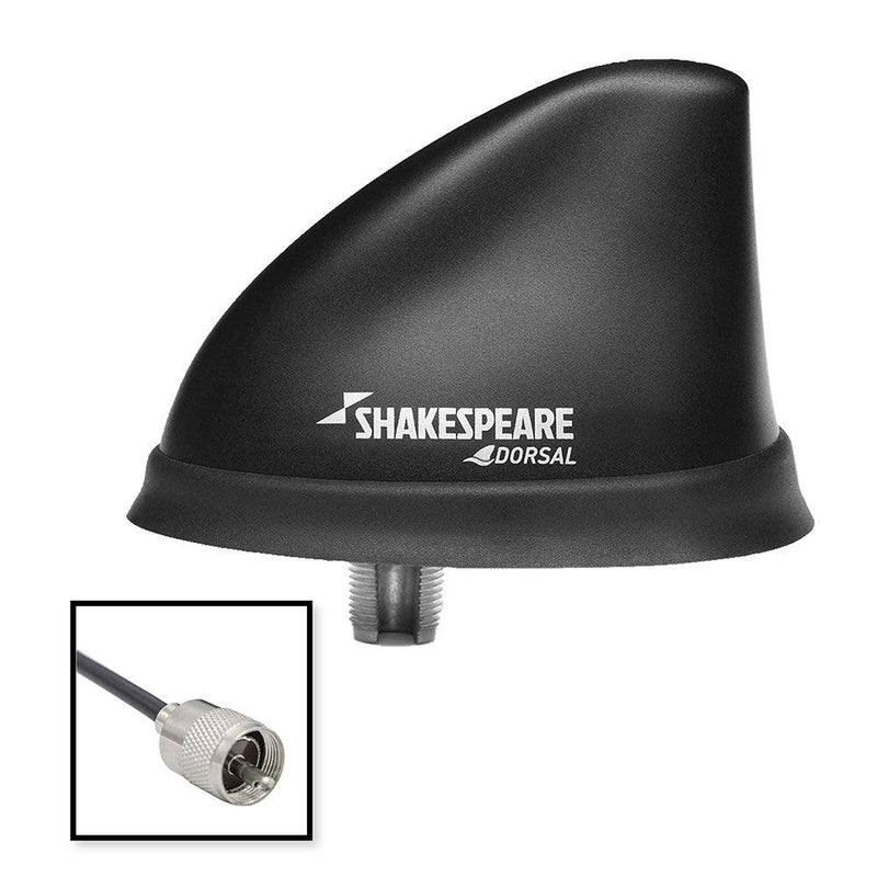 Shakespeare Dorsal Antenna Black Low Profile 26 RGB Cable w/PL-259 [5912-DS-VHF] - Wholesaler Elite LLC