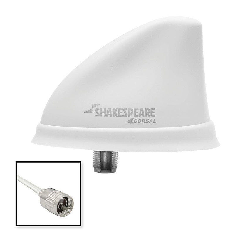 Shakespeare Dorsal Antenna White Low Profile 26 RGB Cable w/PL-259 [5912-DS-VHF-W] - Wholesaler Elite LLC