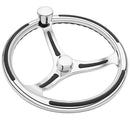 Schmitt Marine Primus Model 740 - 13.5" Wheel w/Knob Finger Grip - 3/4" Tapered Shaft w/Faux Nut - 1/2" 3/4" Adapters [7401321FGK-R] - Wholesaler Elite LLC