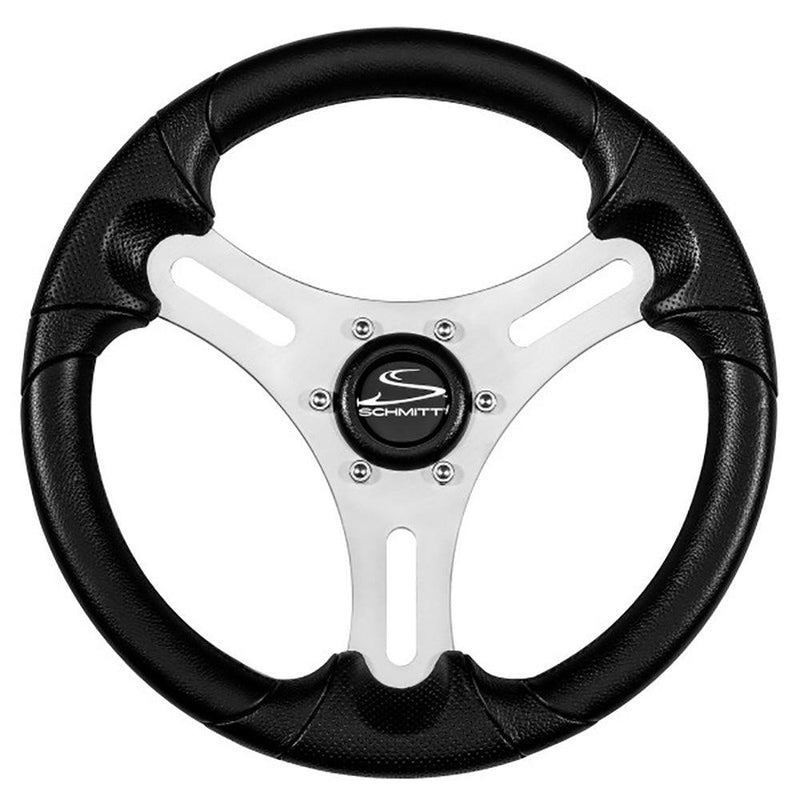 Schmitt Marine Torcello Lite 13" Wheel - Black Polyurethane Wheel w/Silver Spokes Black Cap- 3/4" Tapered Shaft [PU063104-01R] - Wholesaler Elite LLC
