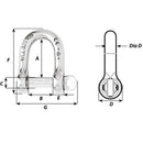 Wichard Not Self-Locking D Shackle - 14mm Diameter - 9/16" [01207] - Wholesaler Elite LLC