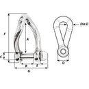 Wichard Self-Locking Twisted Shackle - 10mm Diameter - 13/32" [01225] - Wholesaler Elite LLC