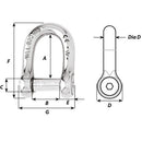 Wichard Self-Locking Allen Head Pin D Shackle - 12mm Diameter - 15/32" [01306] - Wholesaler Elite LLC