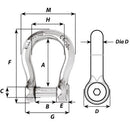Wichard Self-Locking Allen Head Pin Bow Shackle - 6mm Diameter - 1/4" [01343] - Wholesaler Elite LLC
