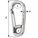 Wichard Symmetric Carbin Hook - 120mm Length - 15/32" [02317] - Wholesaler Elite LLC