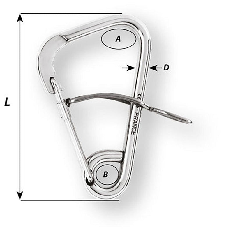 Wichard Automatic Mooring Hook - 170mm Length - 6-11/16" [02329] - Wholesaler Elite LLC