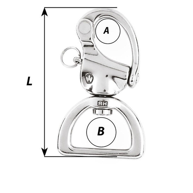 Wichard HR Snap Shackle Webbing Swivel - 100mm Length - 3-15/16" [02376] - Wholesaler Elite LLC