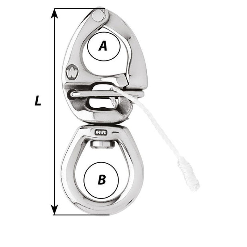 Wichard HR Quick Release Snap Shackle With Large Bail - 80mm Length - 3-5/32" [02773] - Wholesaler Elite LLC