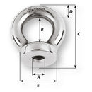 Wichard 8mm Eye Nut - 21/32" Diameter [06344] - Wholesaler Elite LLC