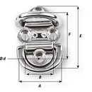 Wichard Double Folding Pad Eye - 8mm Diameter - 5/16" [06565] - Wholesaler Elite LLC
