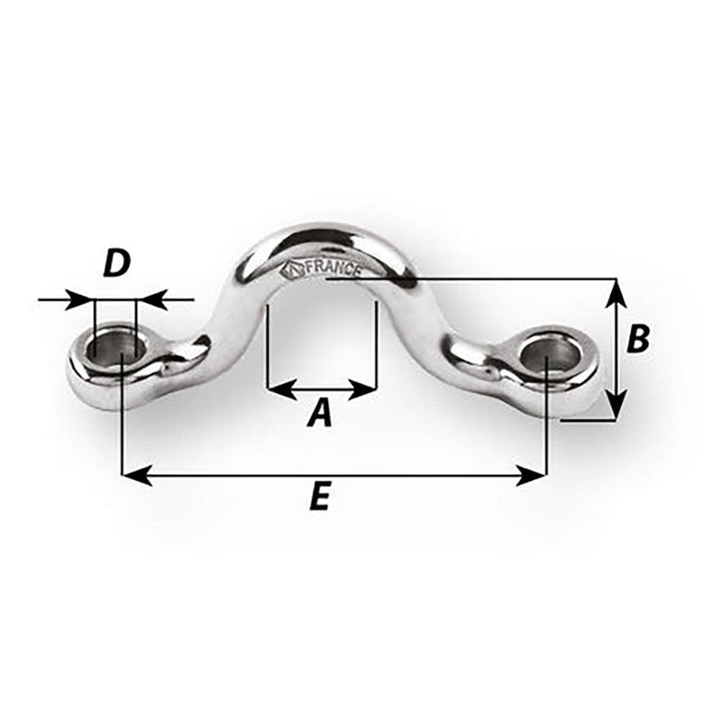 Wichard Eye Strap - 8mm Diameter - 5/16" - 60mm Spacing - 2-23/64" [09204] - Wholesaler Elite LLC
