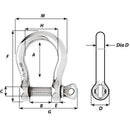 Wichard HR Bow Shackle - 24mm Diameter - 15/16" [11249] - Wholesaler Elite LLC