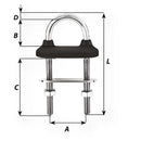 Wichard Black Watertight U-Bolt - 12mm Diameter - 15/32" - 130mm Length - 5-1/8" [65461] - Wholesaler Elite LLC