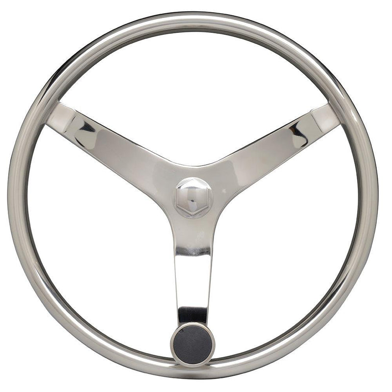 Uflex - V46 - 13.5" Stainless Steel Steering Wheel w/Speed Knob [V46] - Wholesaler Elite LLC