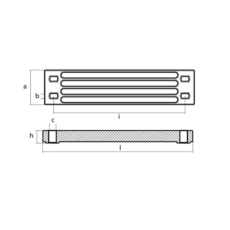 Tecnoseal Aluminum Yamaha Bar Anode f/Engine Bracket [01112-1AL] - Wholesaler Elite LLC